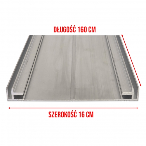 Profil Aluminiowy Radiator 16 cm szeroki - 160 mm - nie malowany - 160 cm